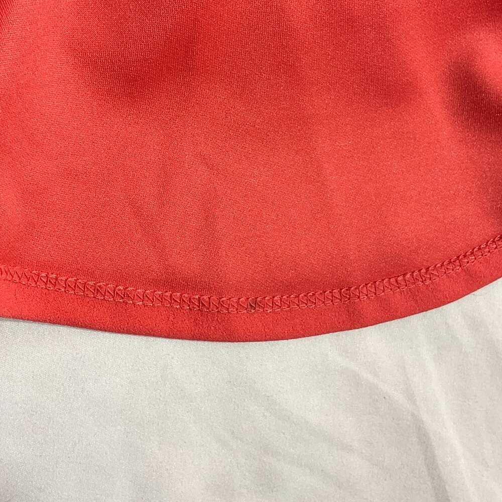 C est 1946 Sz L Orange Midi Skirt Ruffled Bottom - Picture 10 of 11
